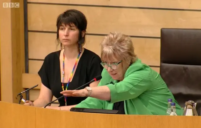 Deputy presiding officer Christine Grahame