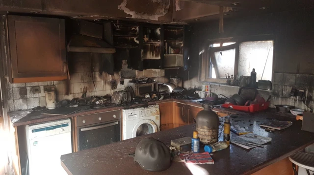 Burnt kitchen