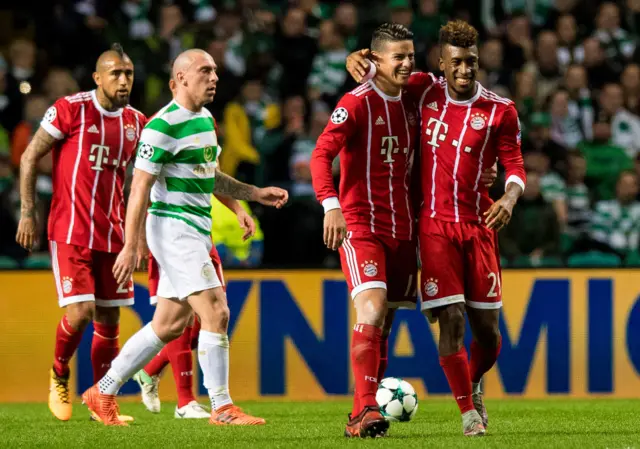 Bayern Munich were the last German team at Celtic Park, winning 2-1 on Champions League group duty in October 2017