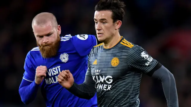 Ben Chilwell in action against Cardiff City