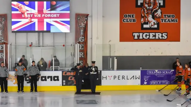 Remembrance at Telford Tigers game