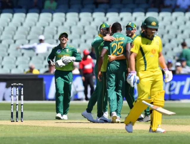 South Africa celebrate wicket