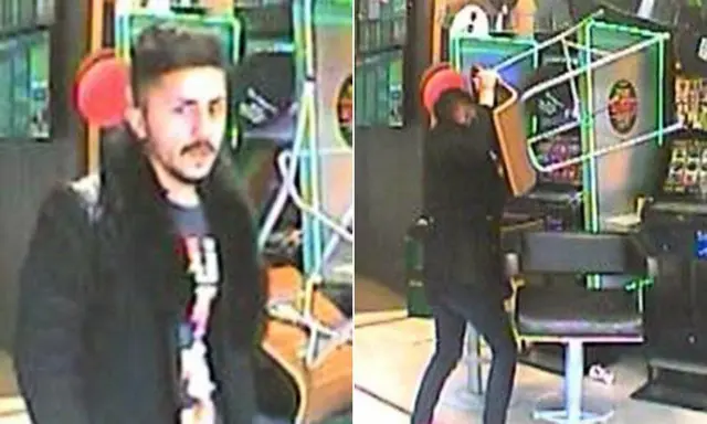 Man smashes fruit machines