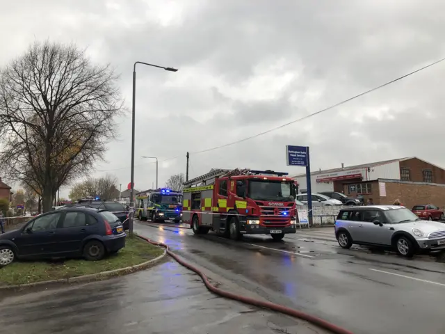 Crews at fire scene in Stapleford