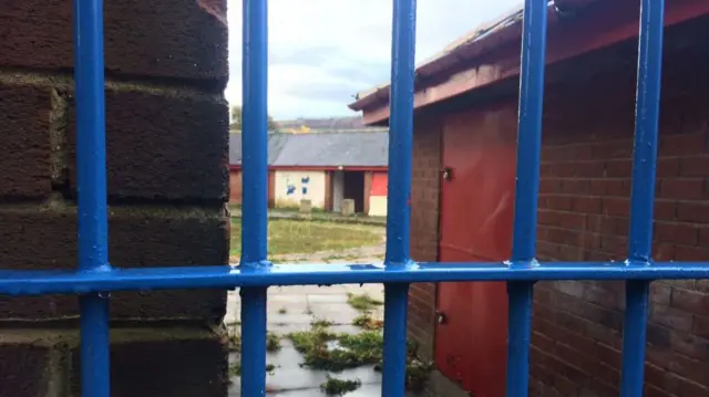 The old Otley Lido buildings.