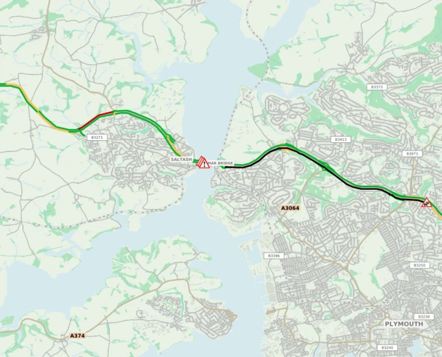 Traffic England map