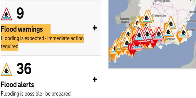 Flood alerts and warnings