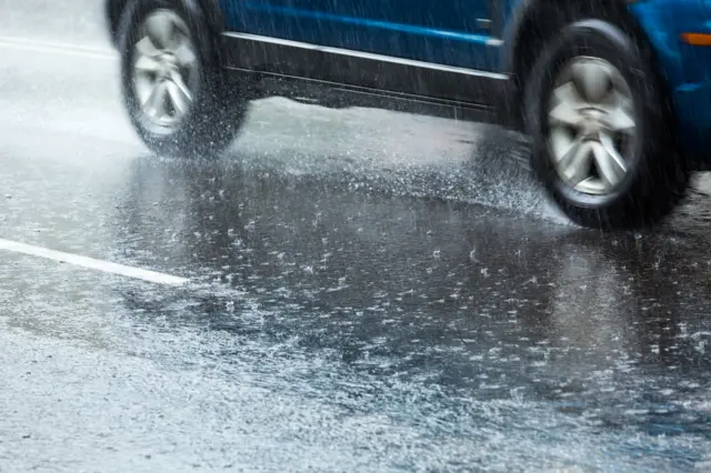 Car in wet weather