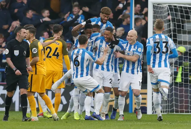 Huddersfield celebrate