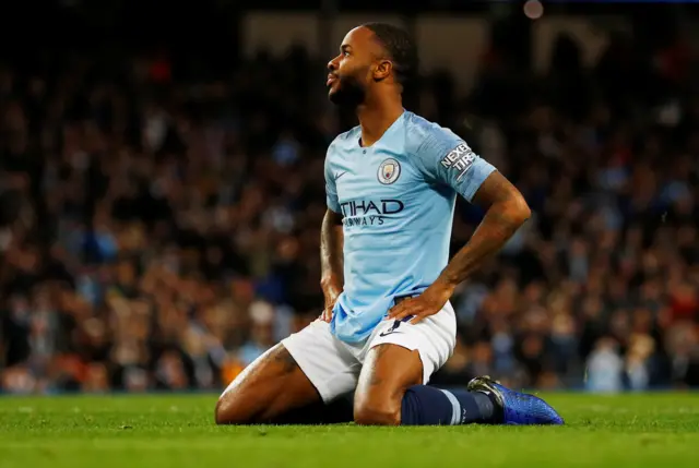 Raheem Sterling reacts