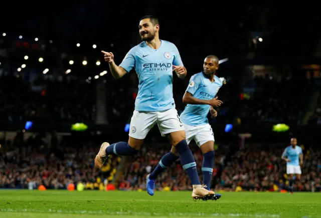 Ilkay Gundogan celebrates