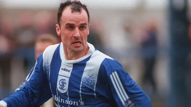 Paul Cook playing for Stockport County