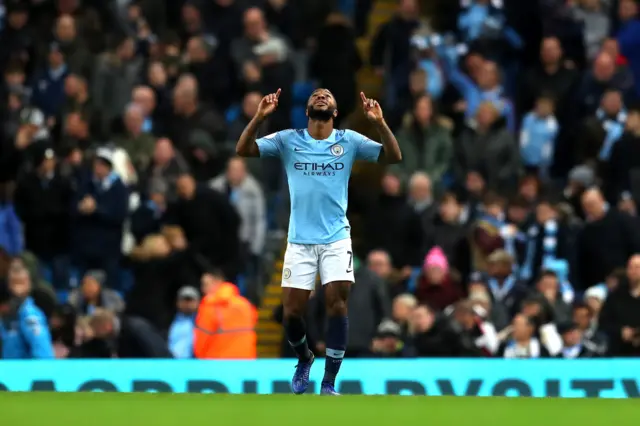 Raheem Sterling celebrates