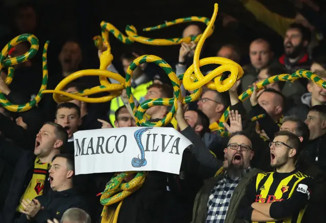 Watford fans and snakes