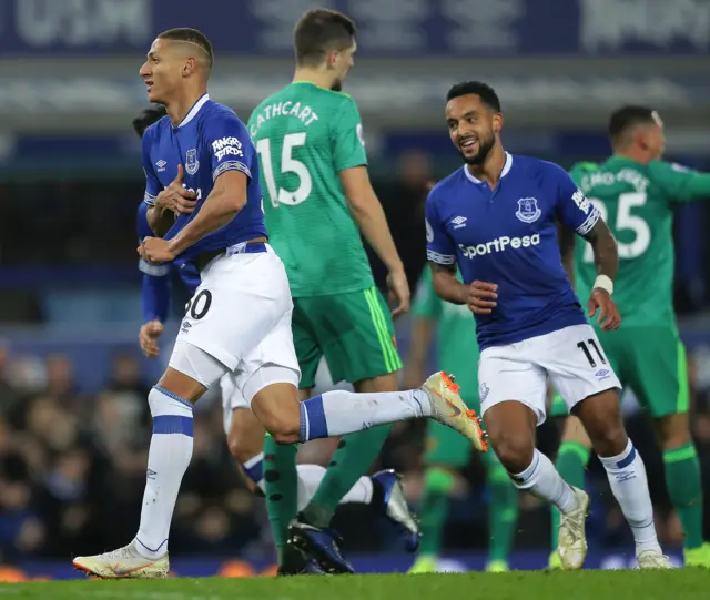 Richarlison and Theo Walcott