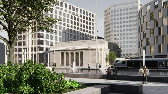 Artist impression of how the redeveloped Municipal Bank will look.