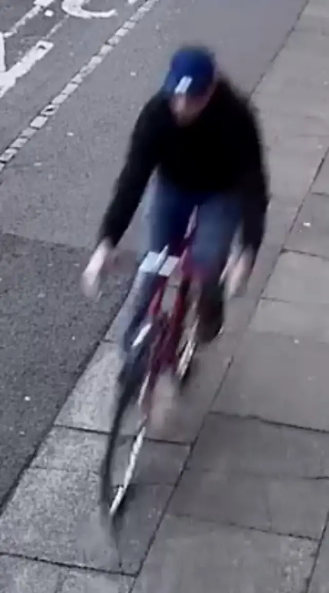 A man on a bike