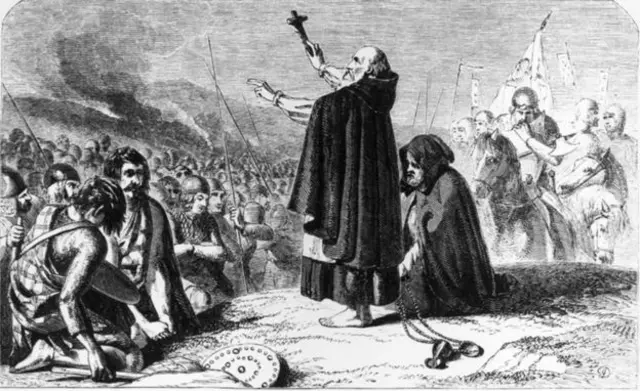 Maurice of Inchaffray blessing the troops at Bannockburn