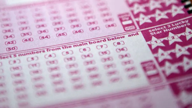 A lottery ticket for the EuroMillions