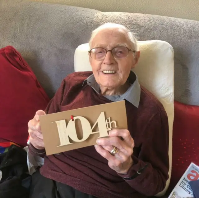 A 104-year-old man