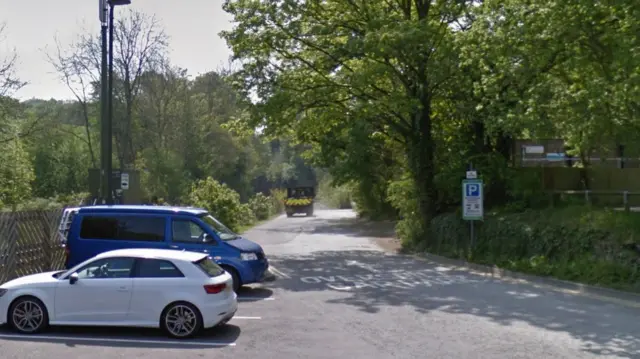 The proposed temporary traveller site off the Matlock Bath train station car park