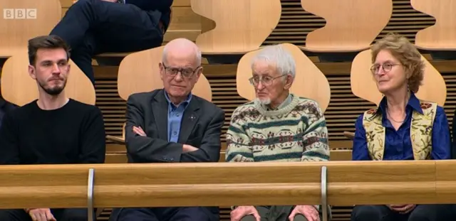 Professor Dugald Cameron is in the public gallery