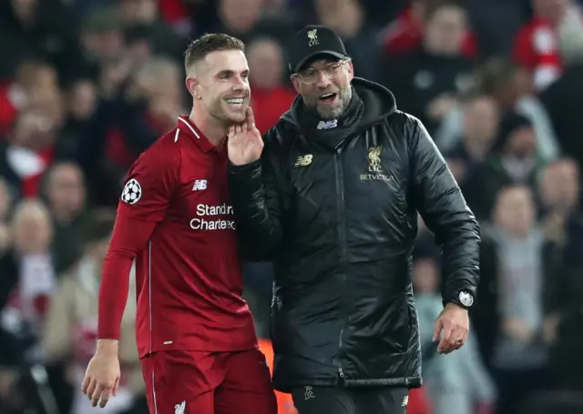 Jordan Henderson and Jurgen Klopp