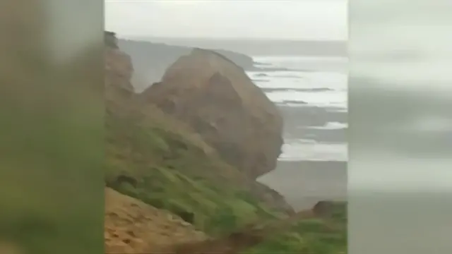 Bude rock fall. Pic: Deborah Smith