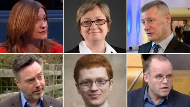 A group of politicians brought the case including (from top left) Catherine Stihler MEP; Joanna Cherry MP; David Martin MEP; (from bottom left) Alyn Smith MEP; Ross Greer MSP and Andy Wightman MSP