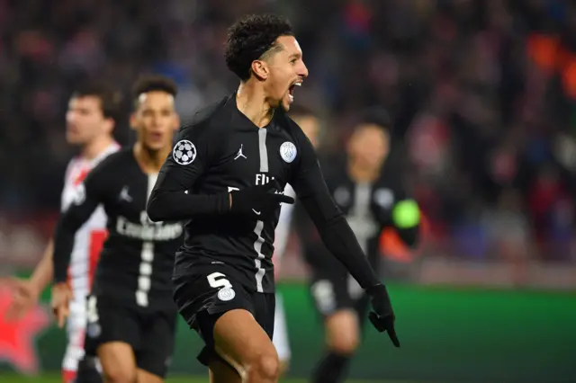 Marquinhos celebrates