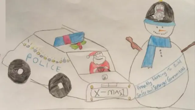 The runner-up in the Christmas card competition