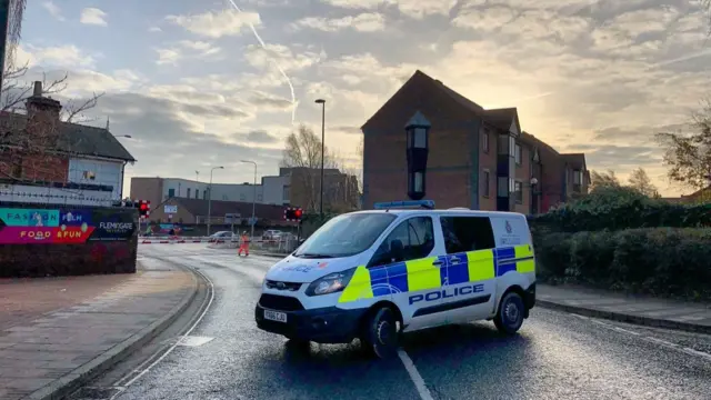 Police on the scene