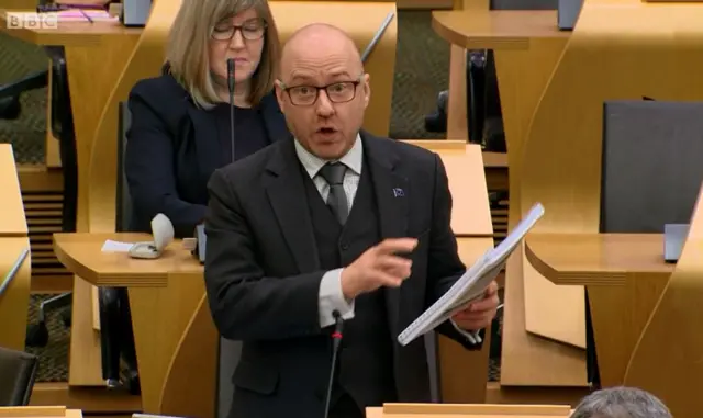 Scottish Green Party co-convener Patrick Harvie