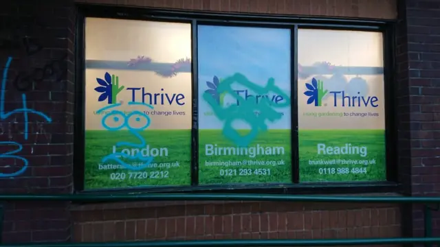 Graffiti on the walls at Thrive