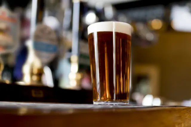 beer on a bar