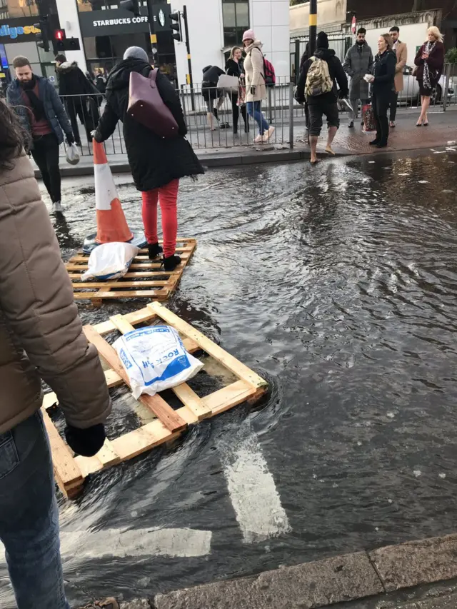 Flooded road