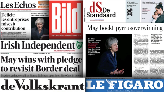 European newspaper front pages