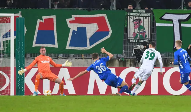 Dejan Ljubicic tucked in a late goal for Rapid Vienna