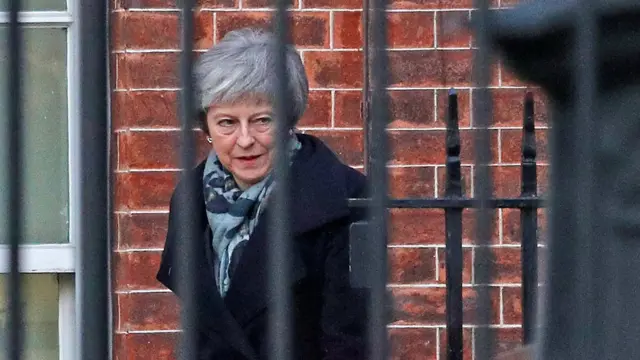 Theresa May leaving 10 Downing Street