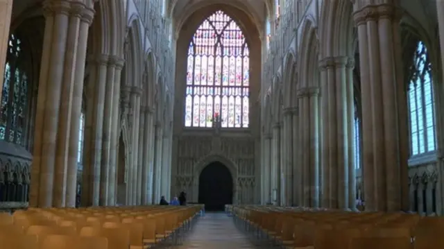 The interior of Beverley Minster