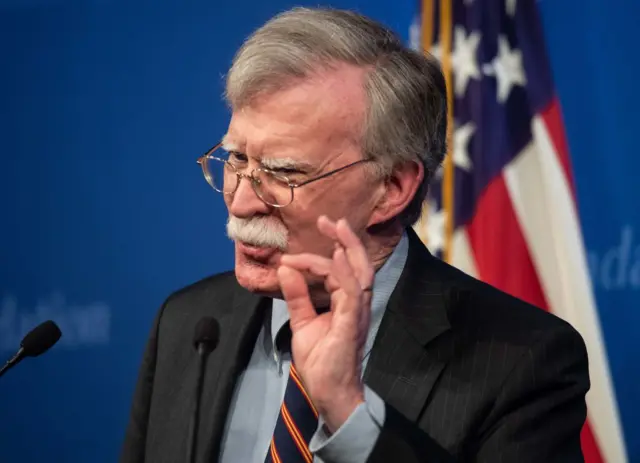 US National Security Advisor John Bolton speaks about the administration's African policy at the Heritage Foundation in Washington, DC, on December 13, 2018. - The United States will seek an end to UN peacekeeping missions in Africa that do not bring long-term peace, Bolton said Thursday.