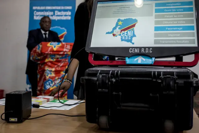 One of the voting machines to be used during Democratic Republic of the Congo's elections - February 2018