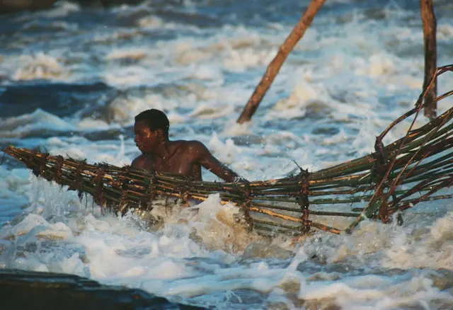 A fisherman on the River Congo