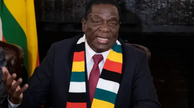 Zimbabwe’s President Emmerson Mnangagwa