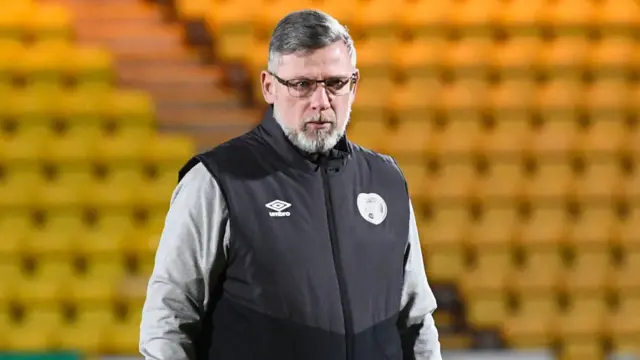 Hearts manager Craig Levein in Livingston