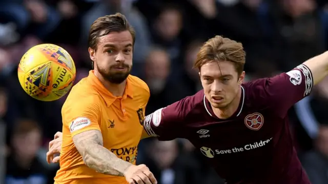 Livingston's Keaghan Jacobs and Hearts' Craig Wighton