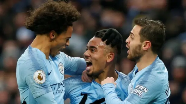 Gabriel Jesus celebrates goal