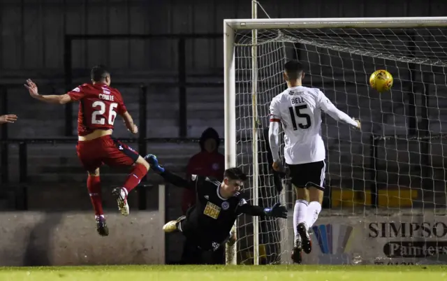 Don Cowie equalises for Ross County in Ayr