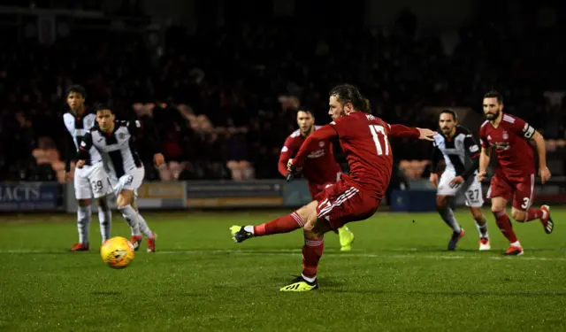 Aberdeen's Stevie May scores the opening goal