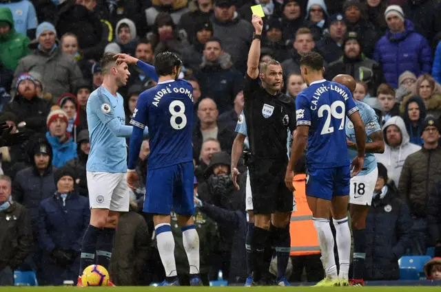 Dominic Calvert-Lewin booked